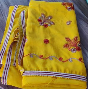 YELLOW COLOUR SAREE