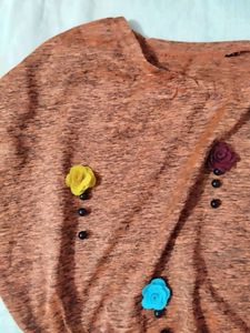 Stylish Floral Embellished Top