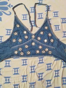 Denim Corset Top
