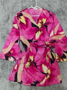 Floral Wrap Top