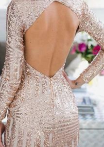 Golden Sequin Bodycon  Dress