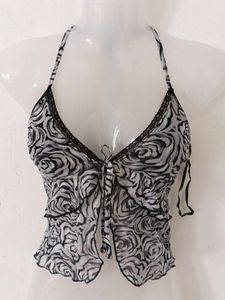 Y2K Floral Halter Top