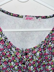 Floral Print Crop Top