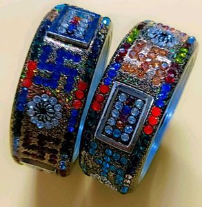 Vintage Rhinestone Bangle Bracelets