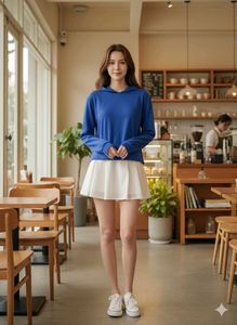 💙Blue Cropped Hoodie