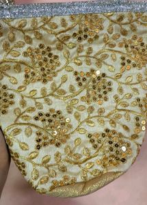 Golden Embroidered Handbag Homemade
