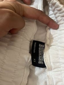 Bonkers White Wide Leg Sweat Pants