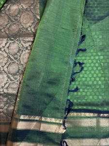 Like New Green Color Pure Silk Saree