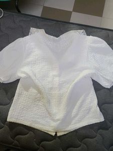 White Puff Sleeve Blouse