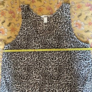H&amp;M Sleeveless Leopard Print Top