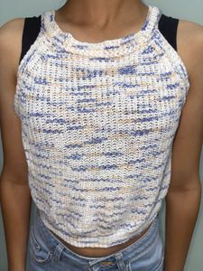 Cropped Knit Tank Top