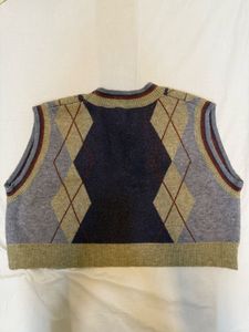 Vintage Argyle Knit Vest