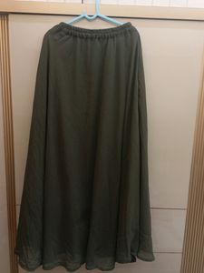 ready made choli and skirt with shrug (dark grey)