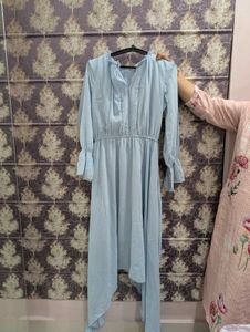 Light Blue Asymmetric Dress
