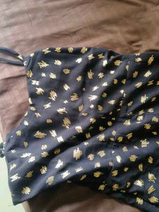 Black Gold Mini Dress