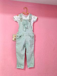 Cute Girls Overalls Set