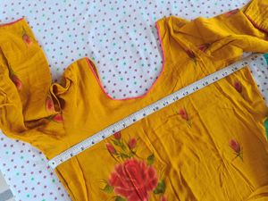 Hand-Painted Floral Kurta Set