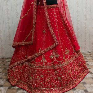Stunning Red Bridal Lehenga Choli