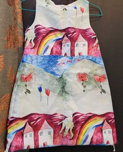 🌸 Dreamy Landscape Print Dress for Girls 🌸