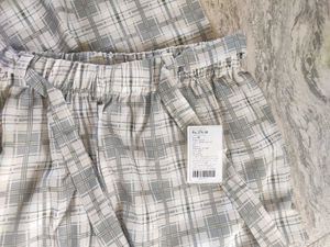 Plaid Culottes with Belt