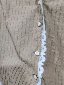 Vintage Inspired Lace Trim Top