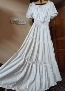 NEW WHITE TIERED DRESS