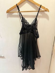 Black Lace &amp; Mesh Babydoll