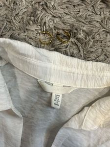 H&amp;M White Blouse 🦢🤍