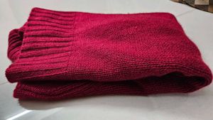 Red Highneck Trendy Sweater