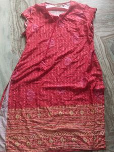Red Floral Print Kurti