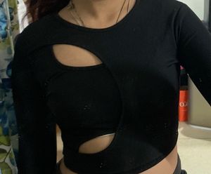 Cutout Long Sleeve Top