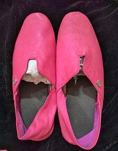 Pink Leather Slippers