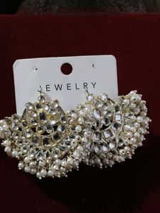 Statement Earrings with Pearl Accents