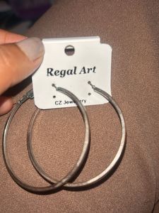 Regal Art Silver Hoop Earrings