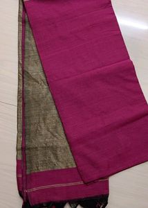 Soft Khadi Saree Pink