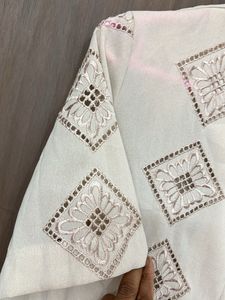 Beautiful Cut Work Office Wear Top For L&amp;XL
