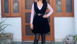 Chic Black Skater tunic Dress