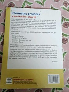 Informatics Practices Class XI Textbook