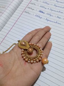 &#34;Golden Glow Traditional Maangtika&#34;