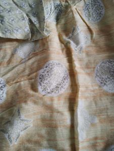 Yellow Embroidered Kurti