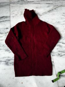 Maroon Turtleneck Sweater