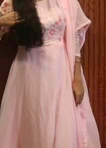 Pink Embroidered Kurta