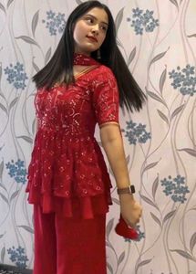 Red sharara suit❤️