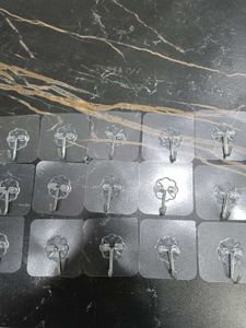 Transparent Wall Hooks pack of 15 | Self Adhesive