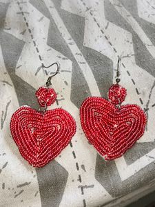 Heart shape Bead Earrings