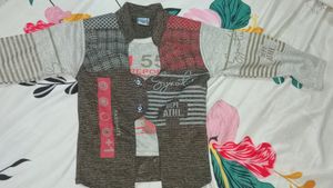 2-4 Years Baby Boy Jeans And Jacket Shirt Combo