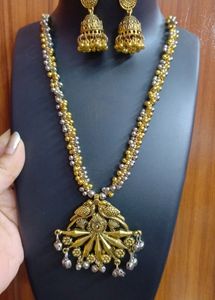 Silver And Golden Jewellery Set