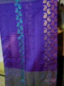 Stylish Purple Saree Partywear