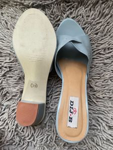 Chic Blue Mules