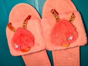Rose Pink Soft Home Slippers